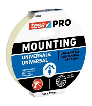 TESA CINTA DOBLE CARA MOUNTING PRO.5MX19MM BLANCA
