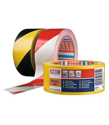 TESA CINTASEÑALIZACION ROJA /BLANCA 33MX50MM