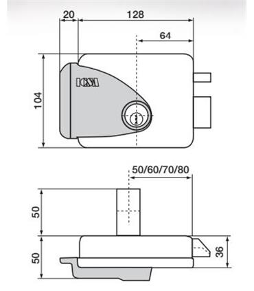 CERRADURA ICSA 2170 ELECTRICA DERECHA