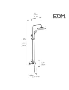 BARRA BAÑO CON MONOMANDO,ROCIADOR EDM 2